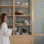 Caroline Wallpaper – Indigo Blue | Wallpaper Twins Caroline wallpaper in Indigo Blue color