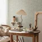 Caroline Wallpaper – Moss Green | Wallpaper Twins Caroline wallpaper in Moss Green color