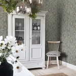 Charlotta forest green Wallpaper – | Wallpaper Twins Charlotta forest green wallpaper in color