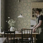 Charlotta Wallpaper – Yellow | Wallpaper Twins Charlotta wallpaper in Yellow color