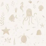 Della wallpaper in Beige color