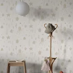 Della wallpaper in Beige color