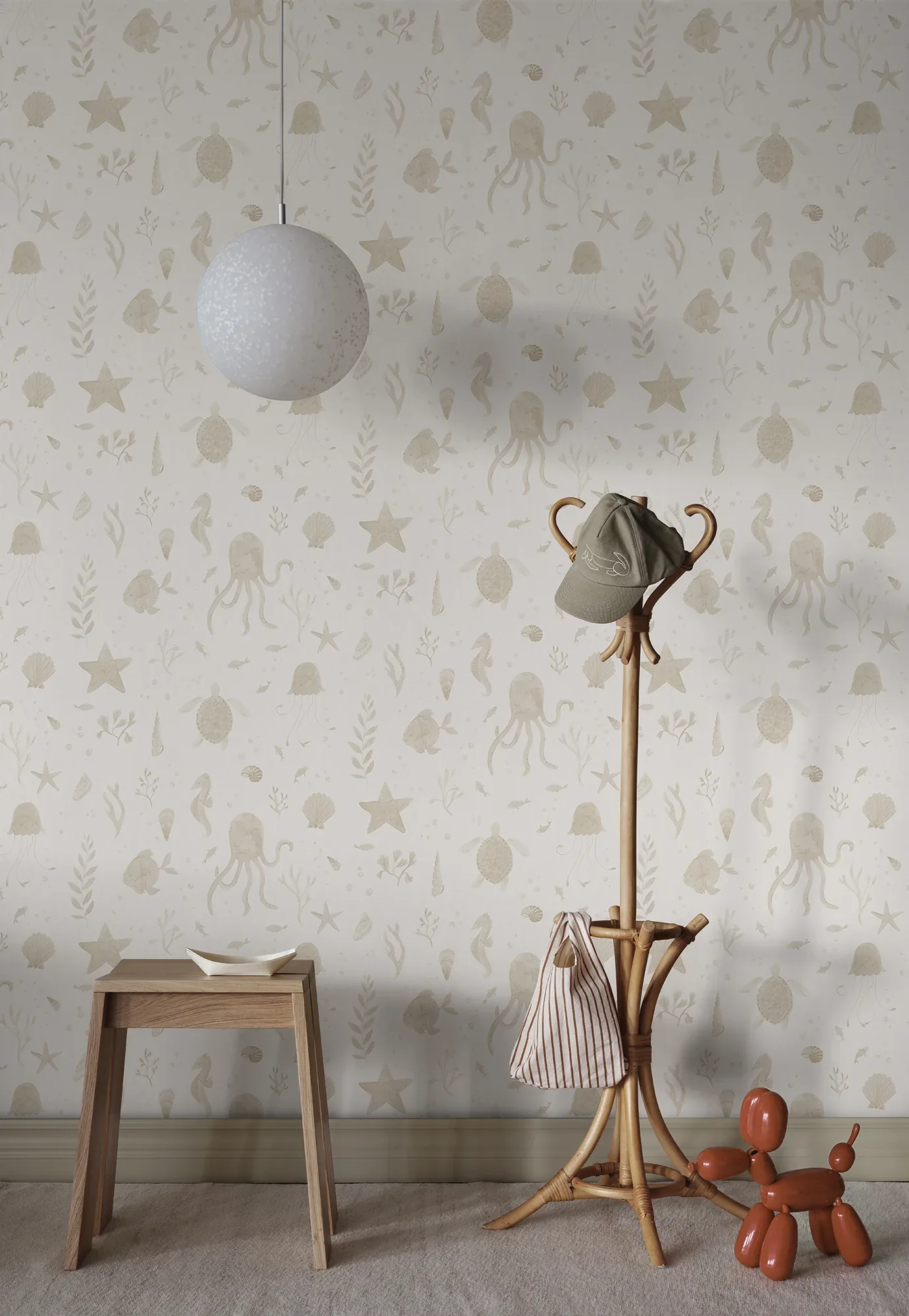 Della wallpaper in Beige color