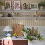 Edvin wallpaper in Terracotta color