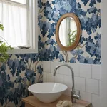 Eken Wallpaper – Blue | Wallpaper Twins Eken wallpaper in Blue color