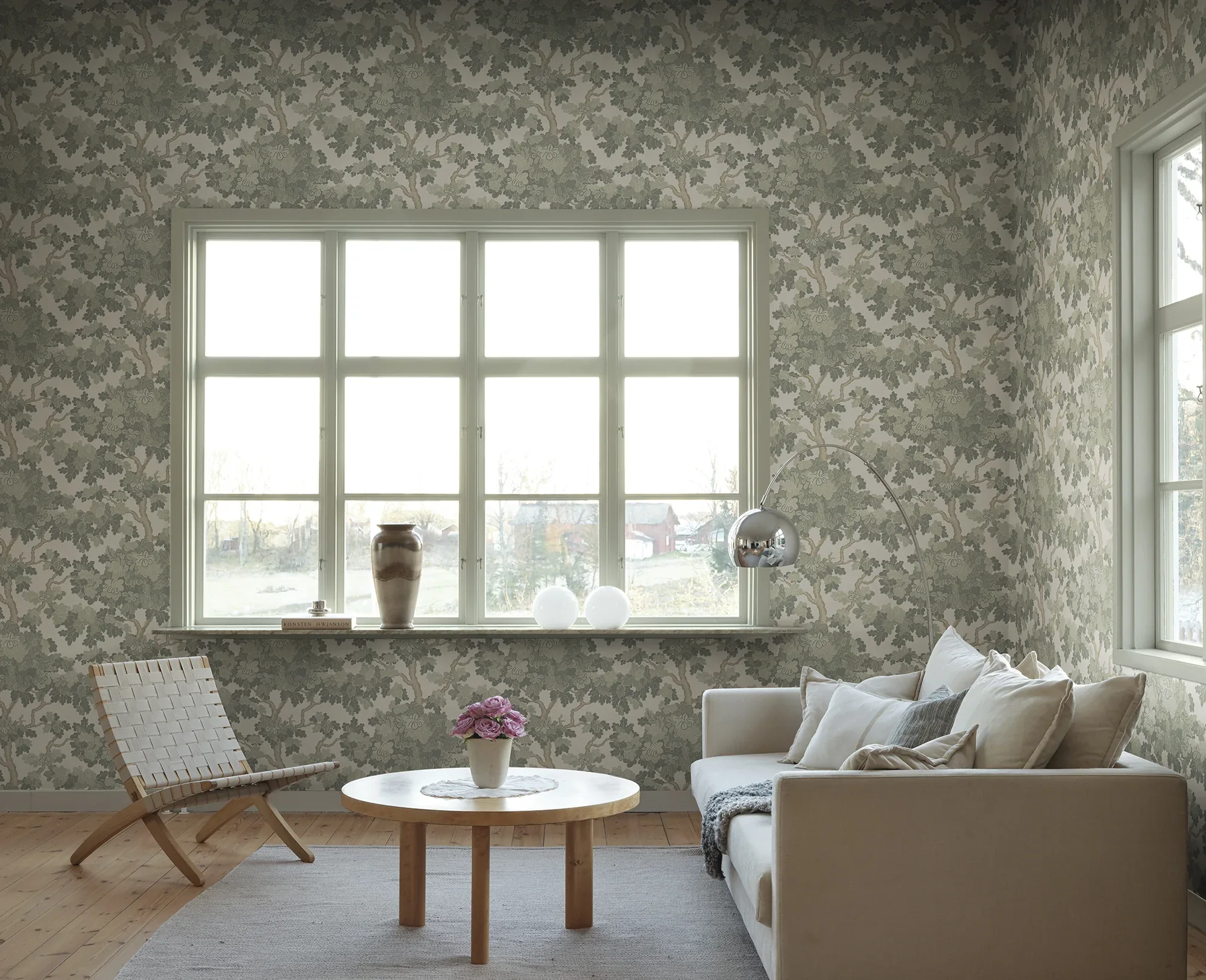 Eken wallpaper in Garden Green color