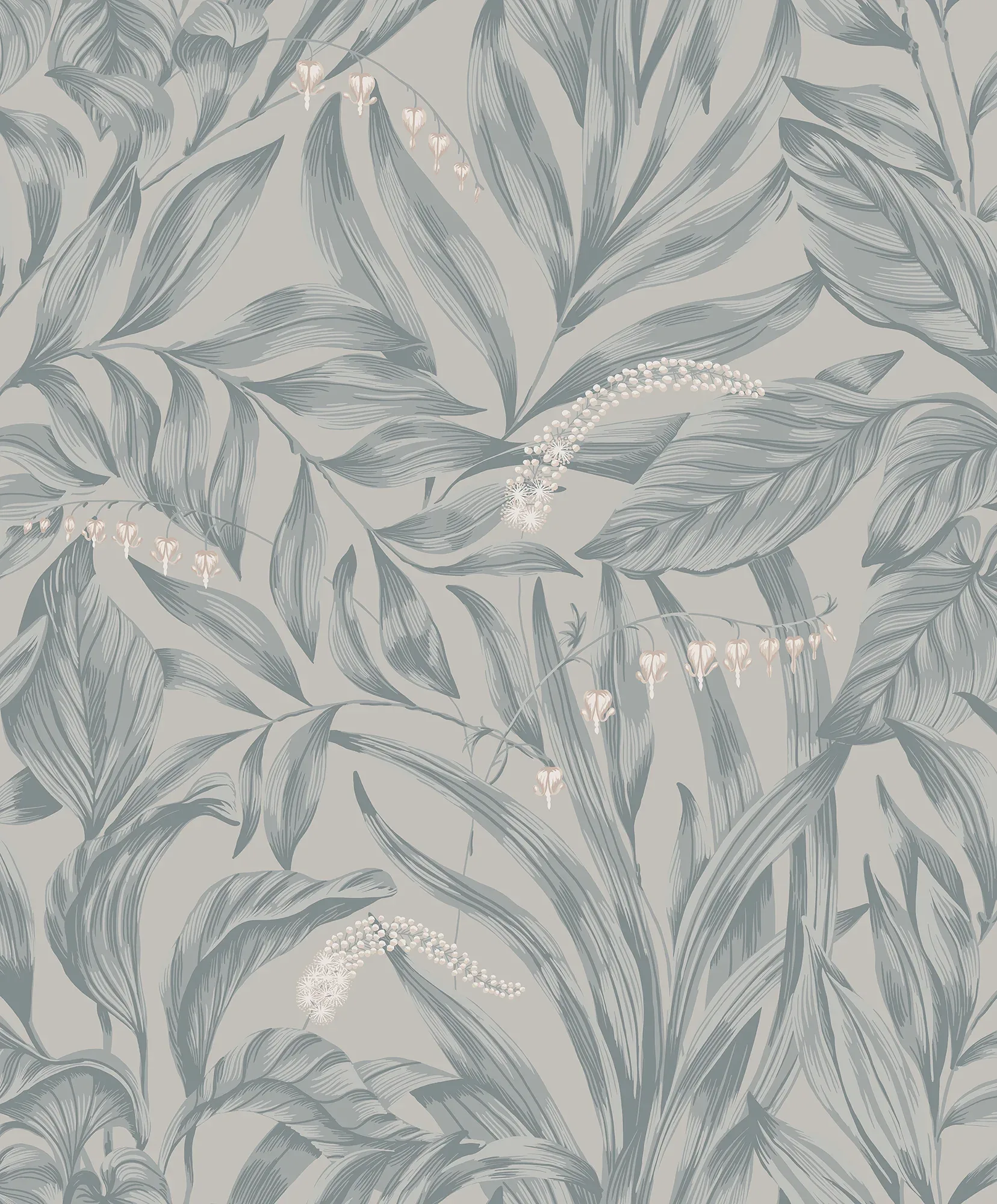 Elin misty blue wallpaper in color