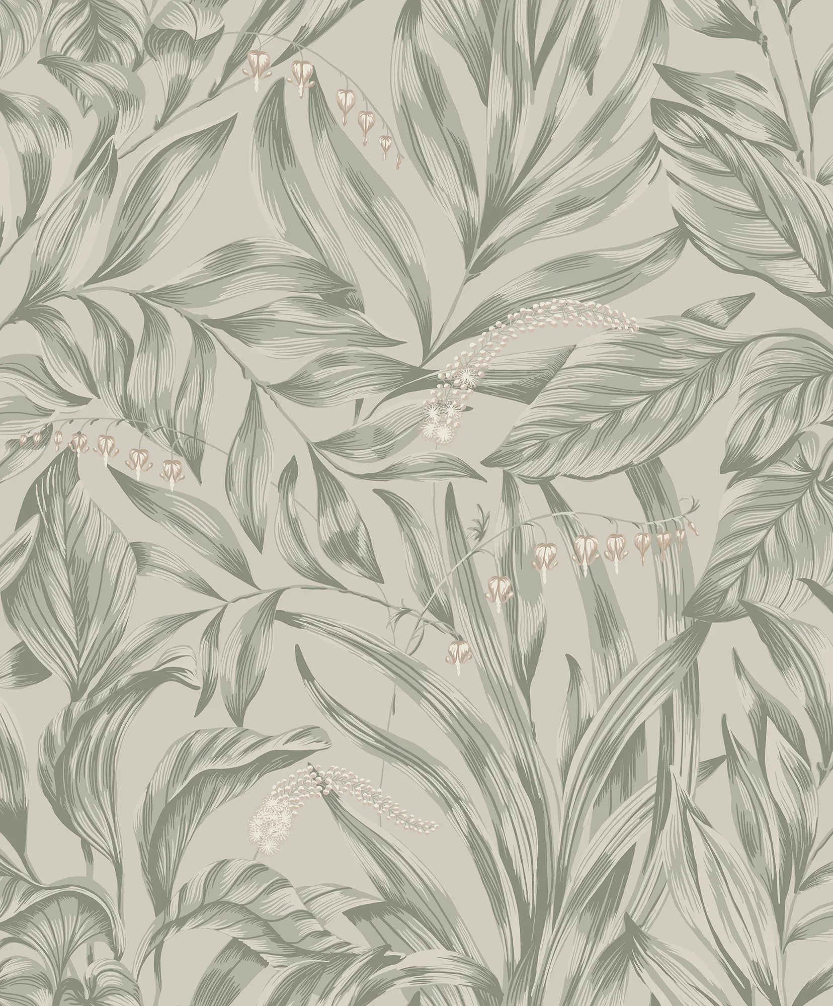 Elin sage green wallpaper in color