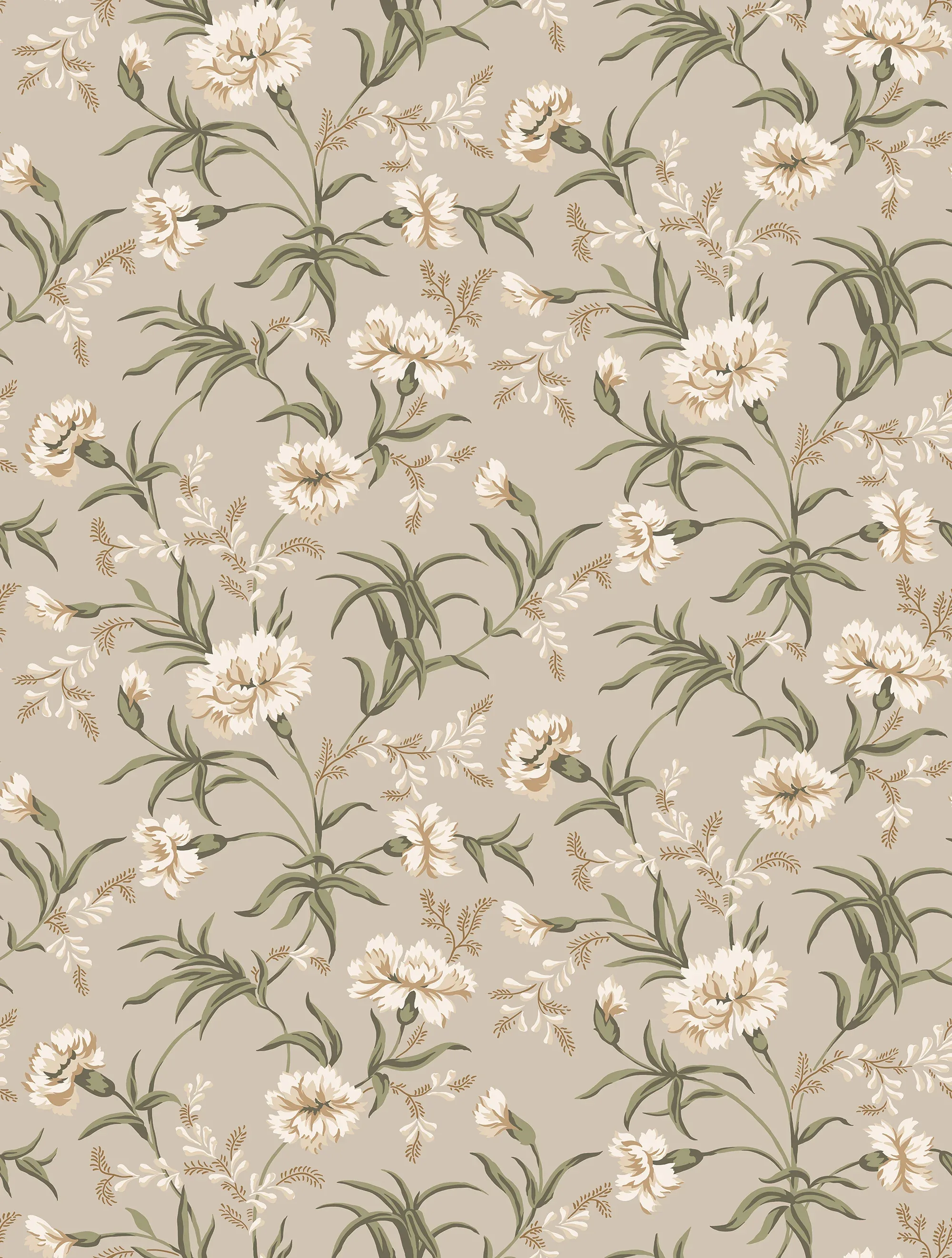 Emilie wallpaper in Clay color