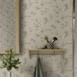 Emilie wallpaper in Honey color