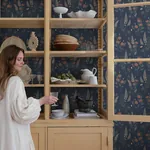 Emma wallpaper in Classic Blue color