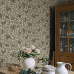 Emrik wallpaper in Burgundy color