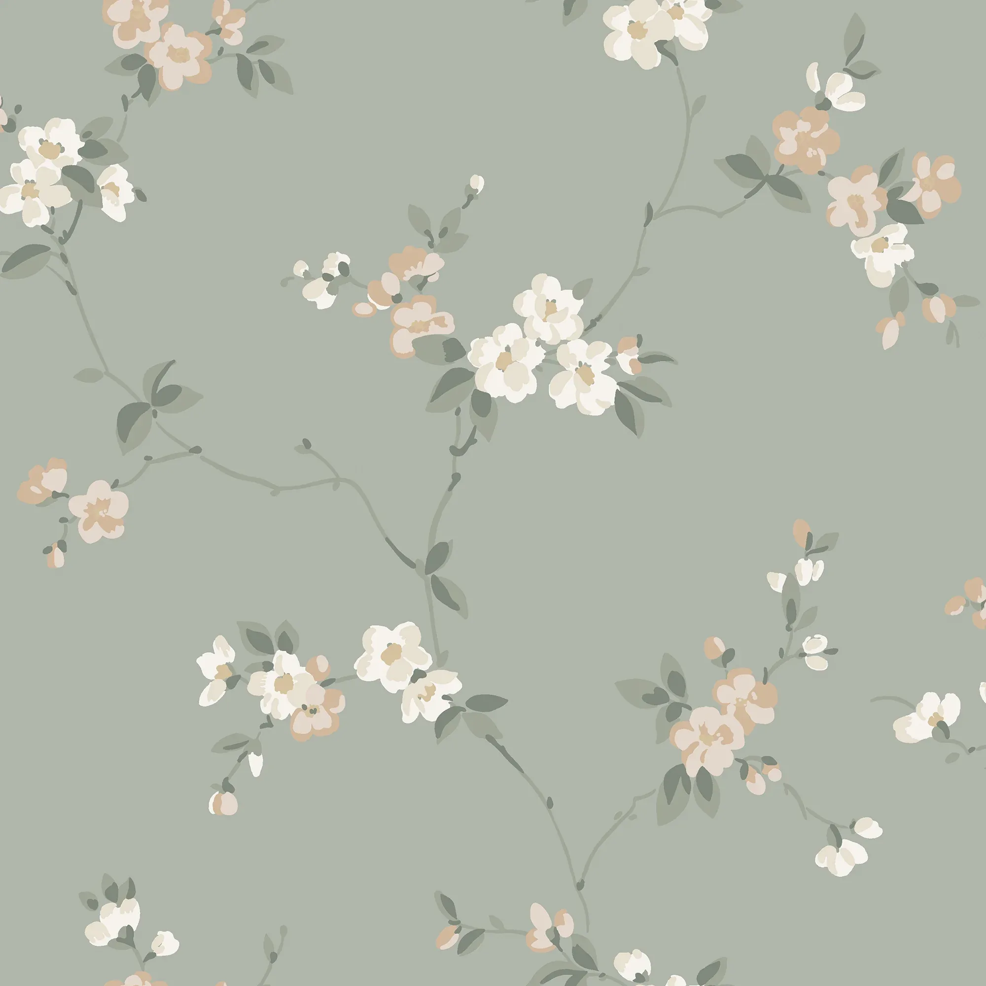 Engla wallpaper in Sage Green color