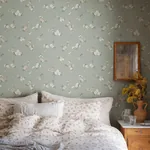 Engla Wallpaper – Sage Green | Wallpaper Twins Engla wallpaper in Sage Green color