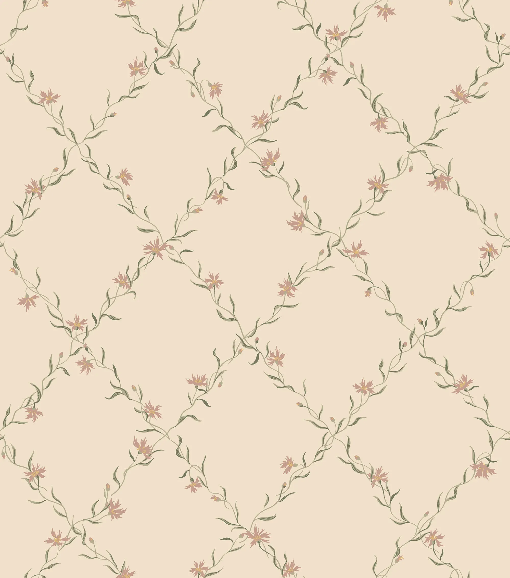 Ewa wallpaper in Dusty Pink color
