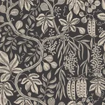 Fig Garden Wallpaper – Charcoal | Wallpaper Twins Fig Garden wallpaper in Charcoal color