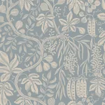 Fig Garden Wallpaper – Misty Blue | Wallpaper Twins Fig Garden wallpaper in Misty Blue color