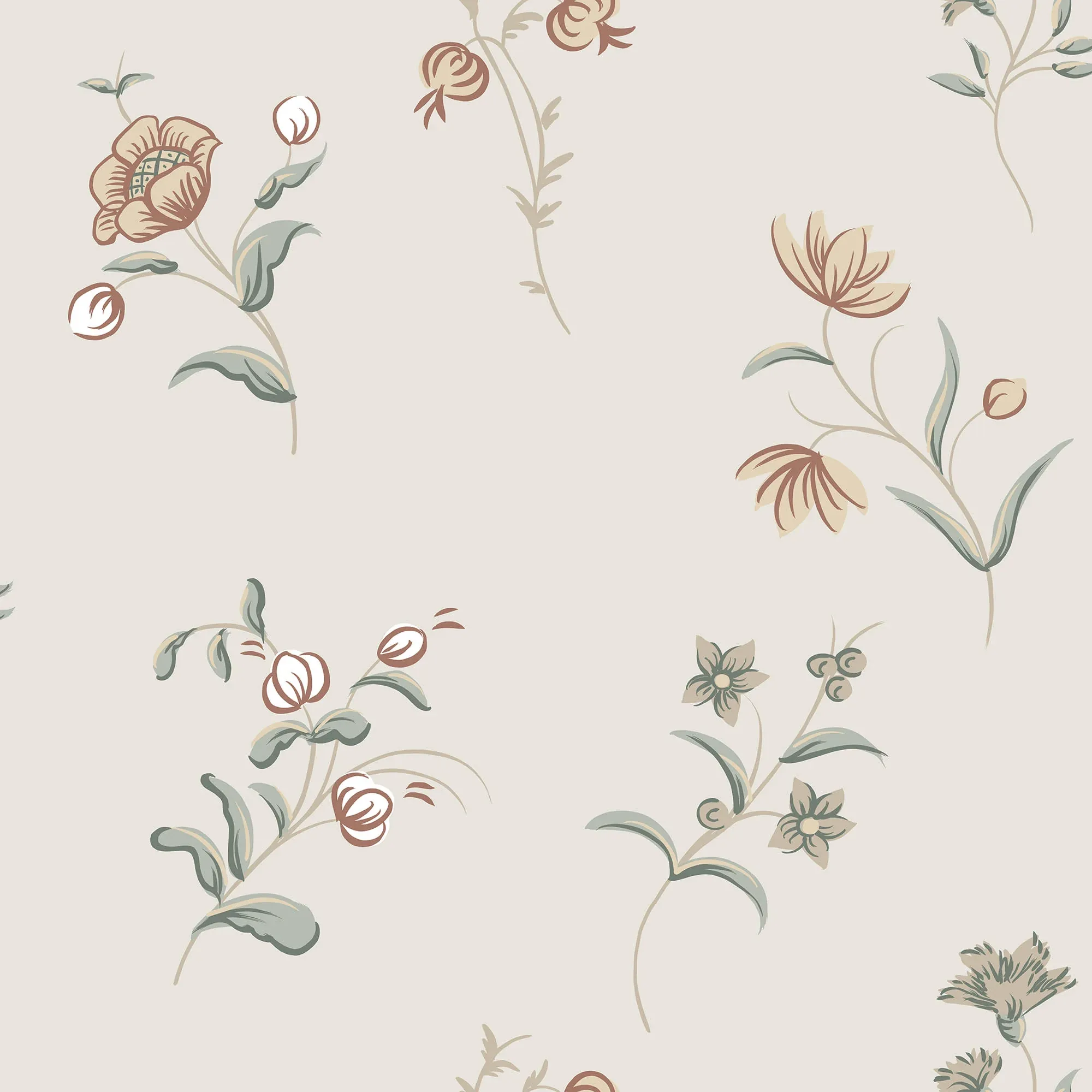 Hanna wallpaper in Sandstone color