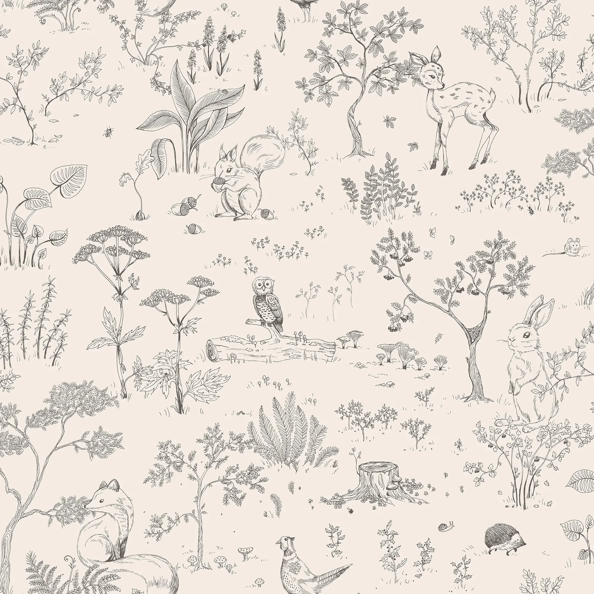 Hollie wallpaper in Graphite color