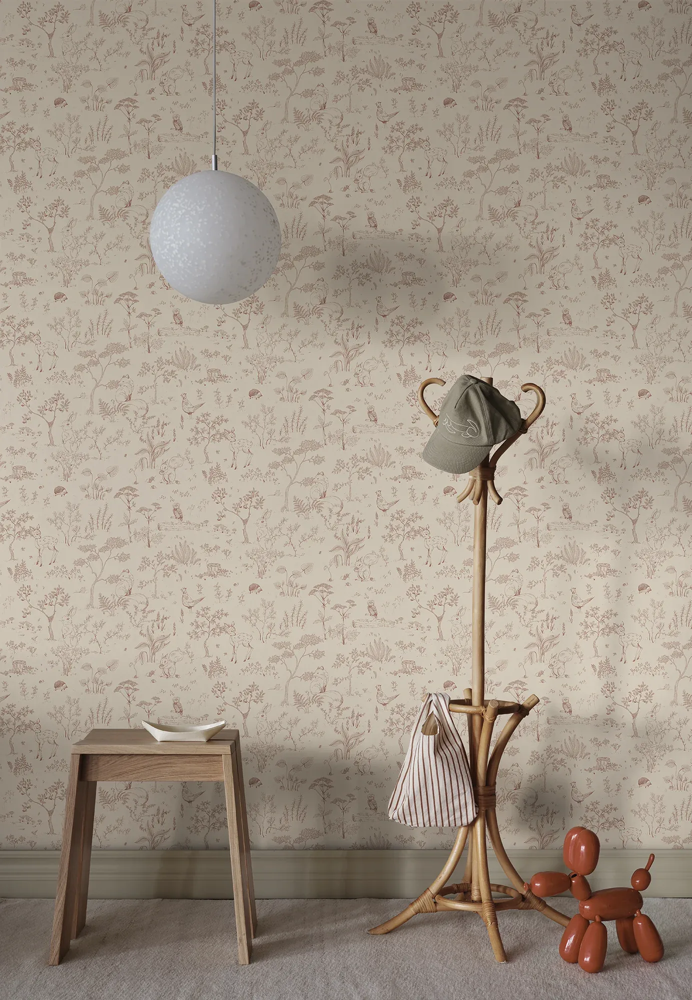 Hollie Wallpaper – Terracotta | Wallpaper Twins Hollie wallpaper in Terracotta color