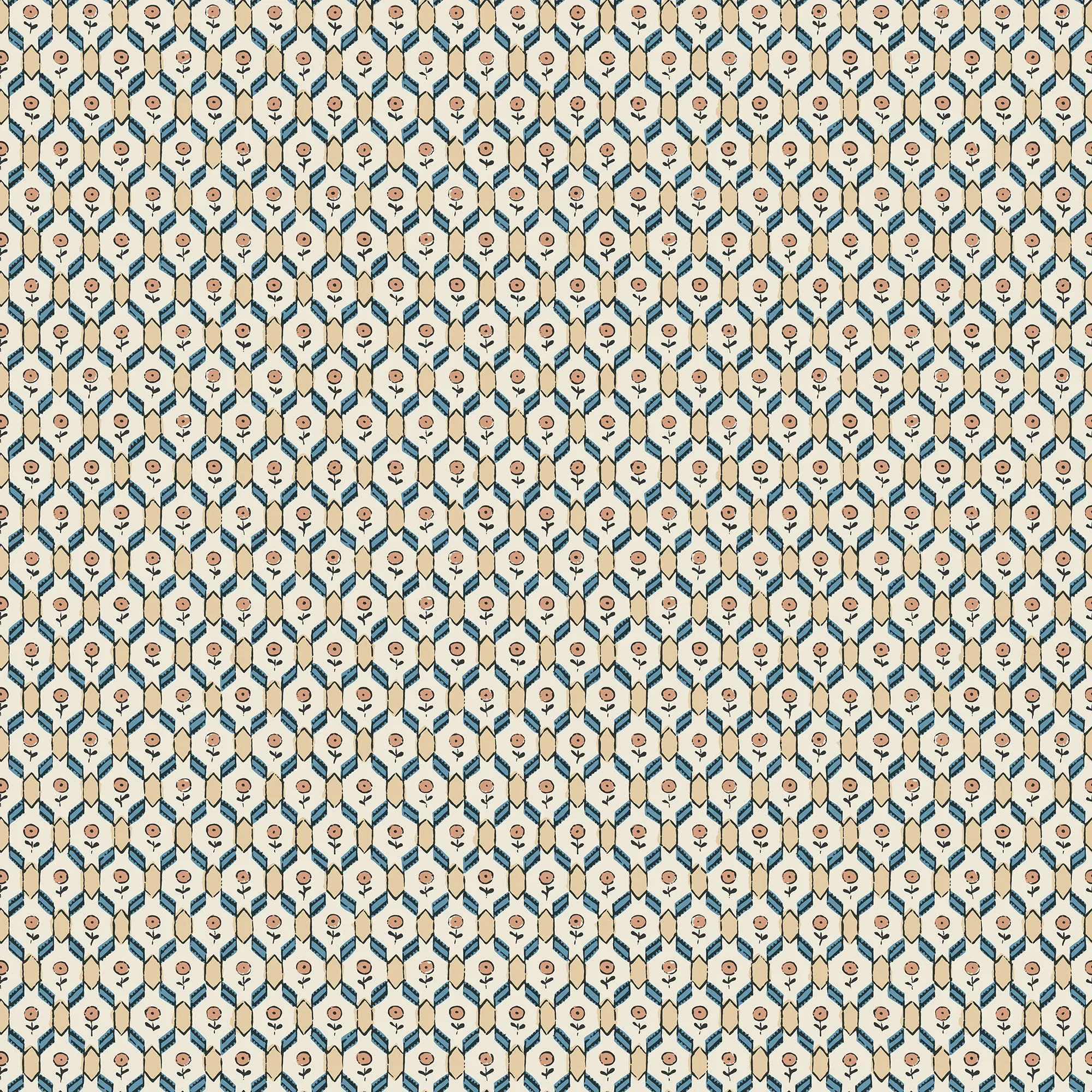 Hugo wallpaper in Terracotta color