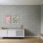Huset i solen wallpaper in Folklore Blue color