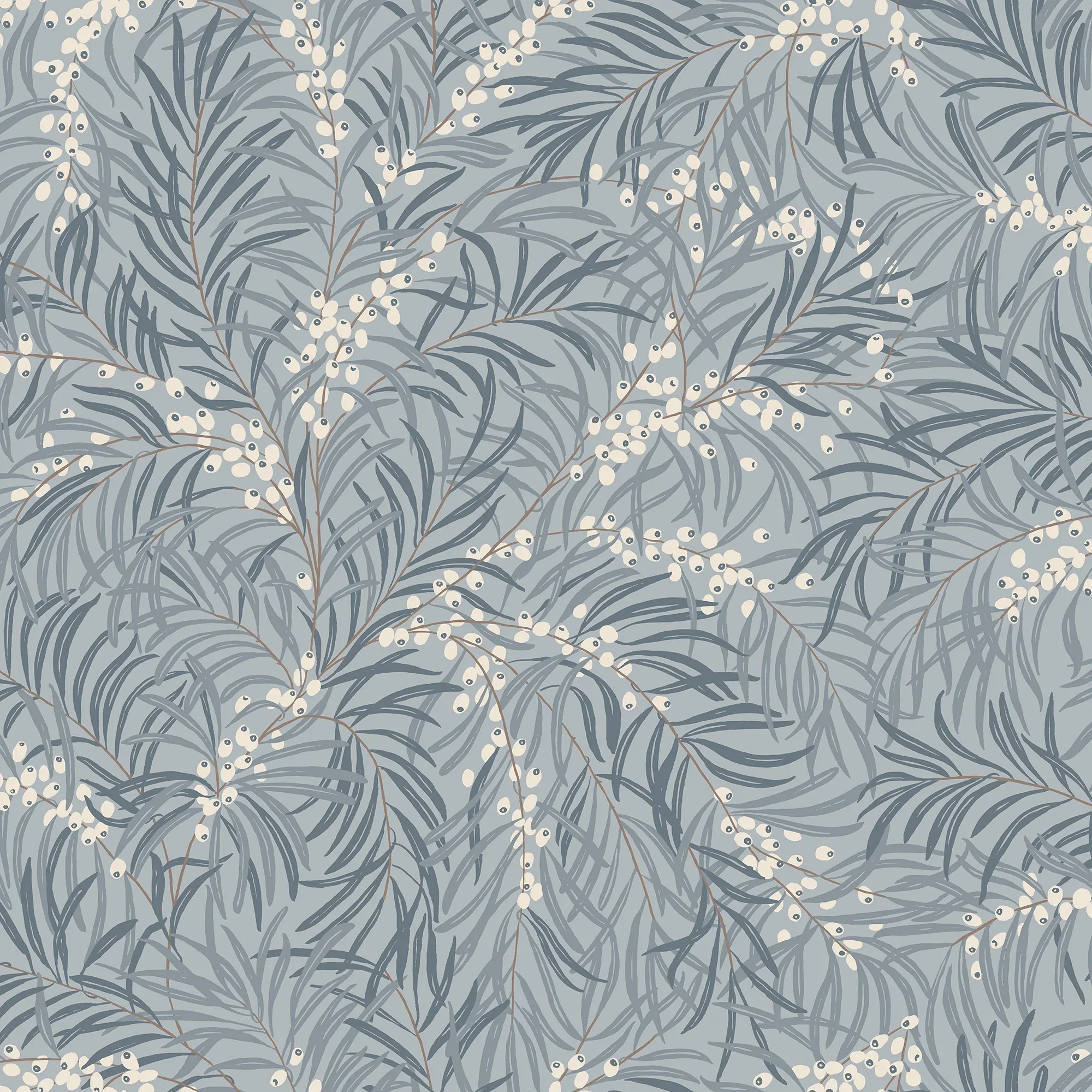 Idun wallpaper in Misty Blue color