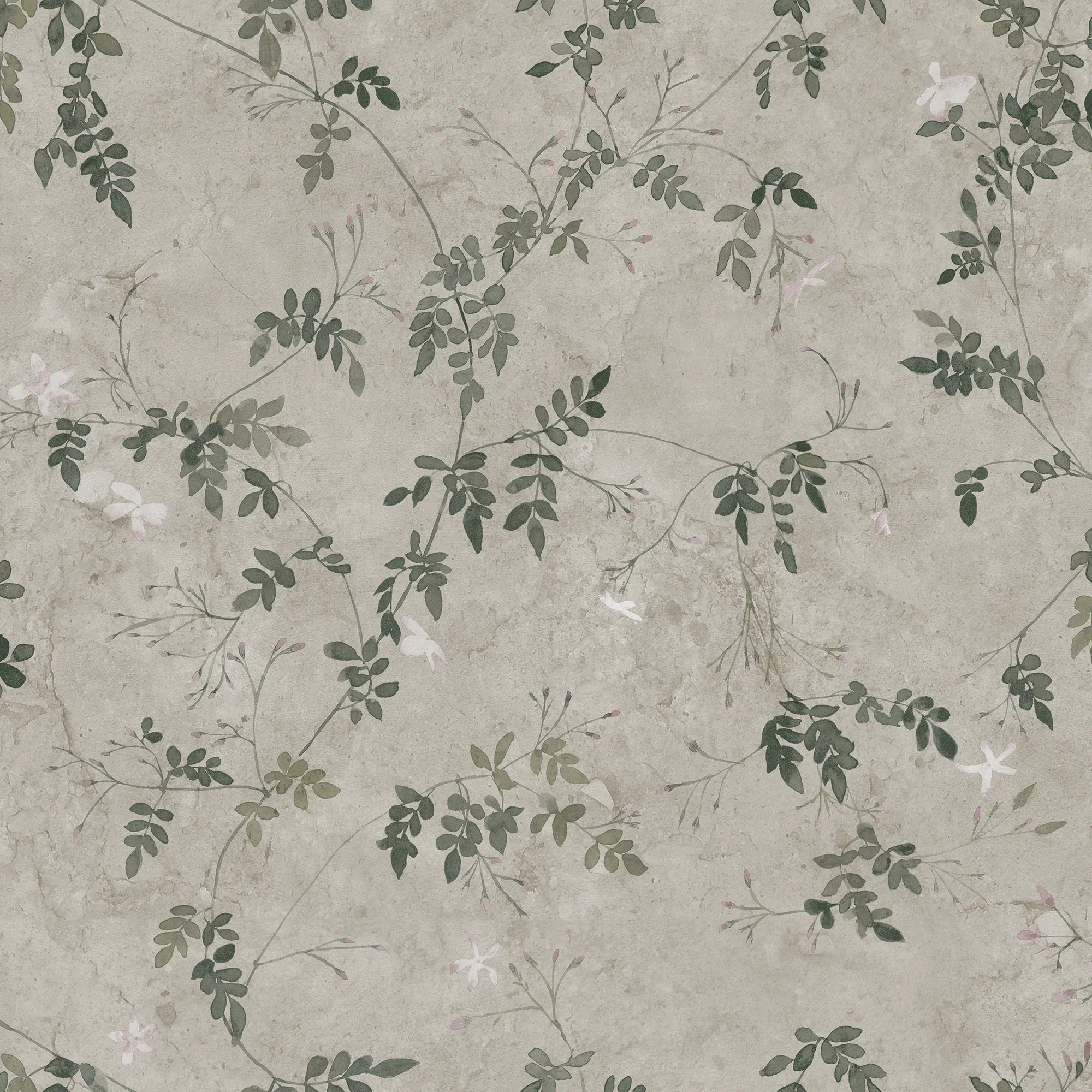 Irene wallpaper in Olive Green color