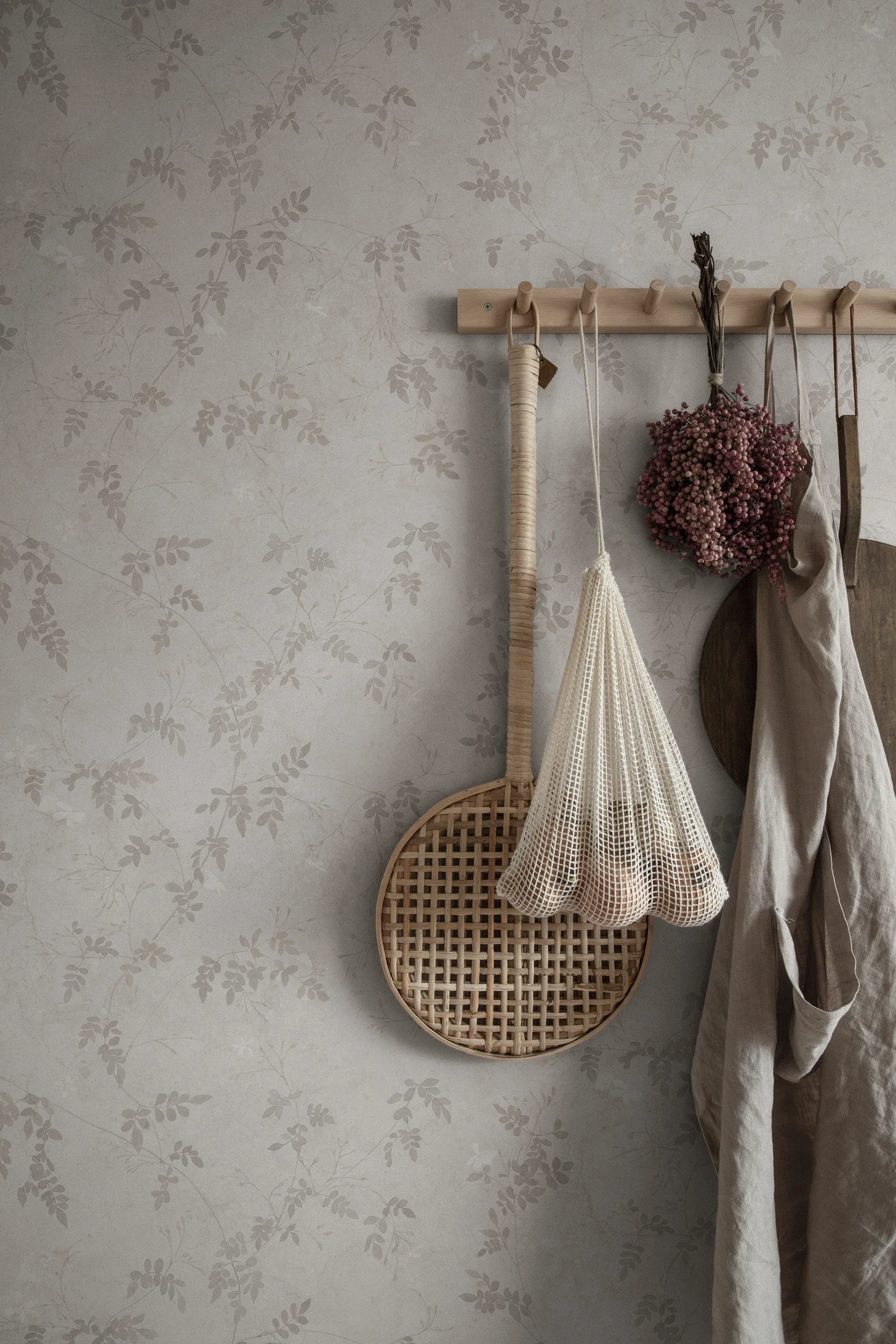 Irene wallpaper in Sandstone color