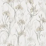 Iris wallpaper in Powder Pink color