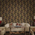 Jasmine wallpaper in Charcoal color