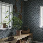 Liljekonvalj Wallpaper – Indigo Blue | Wallpaper Twins Liljekonvalj wallpaper in Indigo Blue color