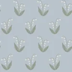 Lilly wallpaper in Light Blue color
