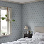 Lilly wallpaper in Light Blue color
