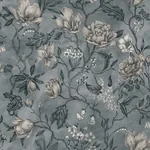 Linda wallpaper in Misty Blue color