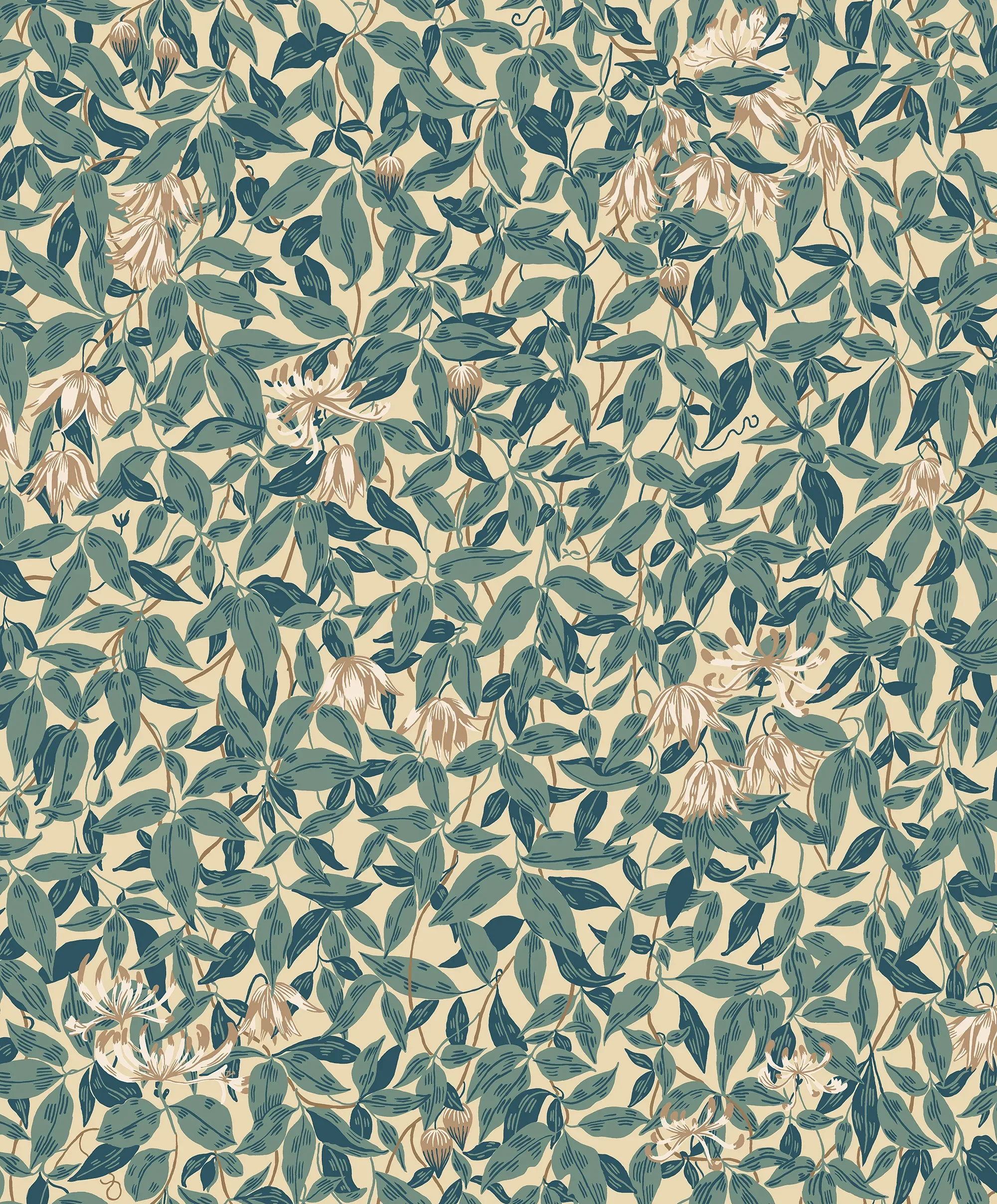 Linnea wallpaper in Blue color
