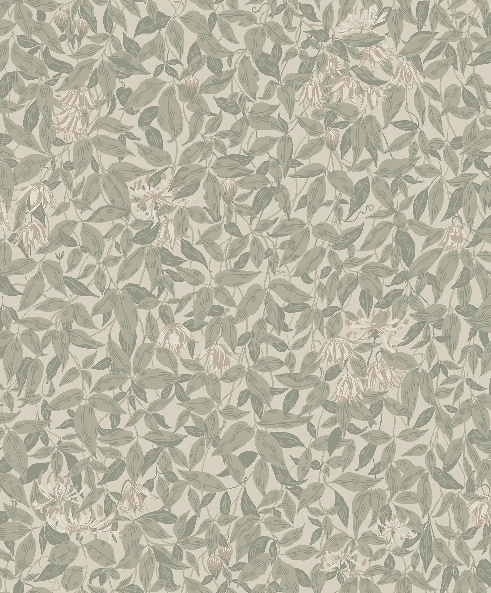 Linnea wallpaper in Garden Green color
