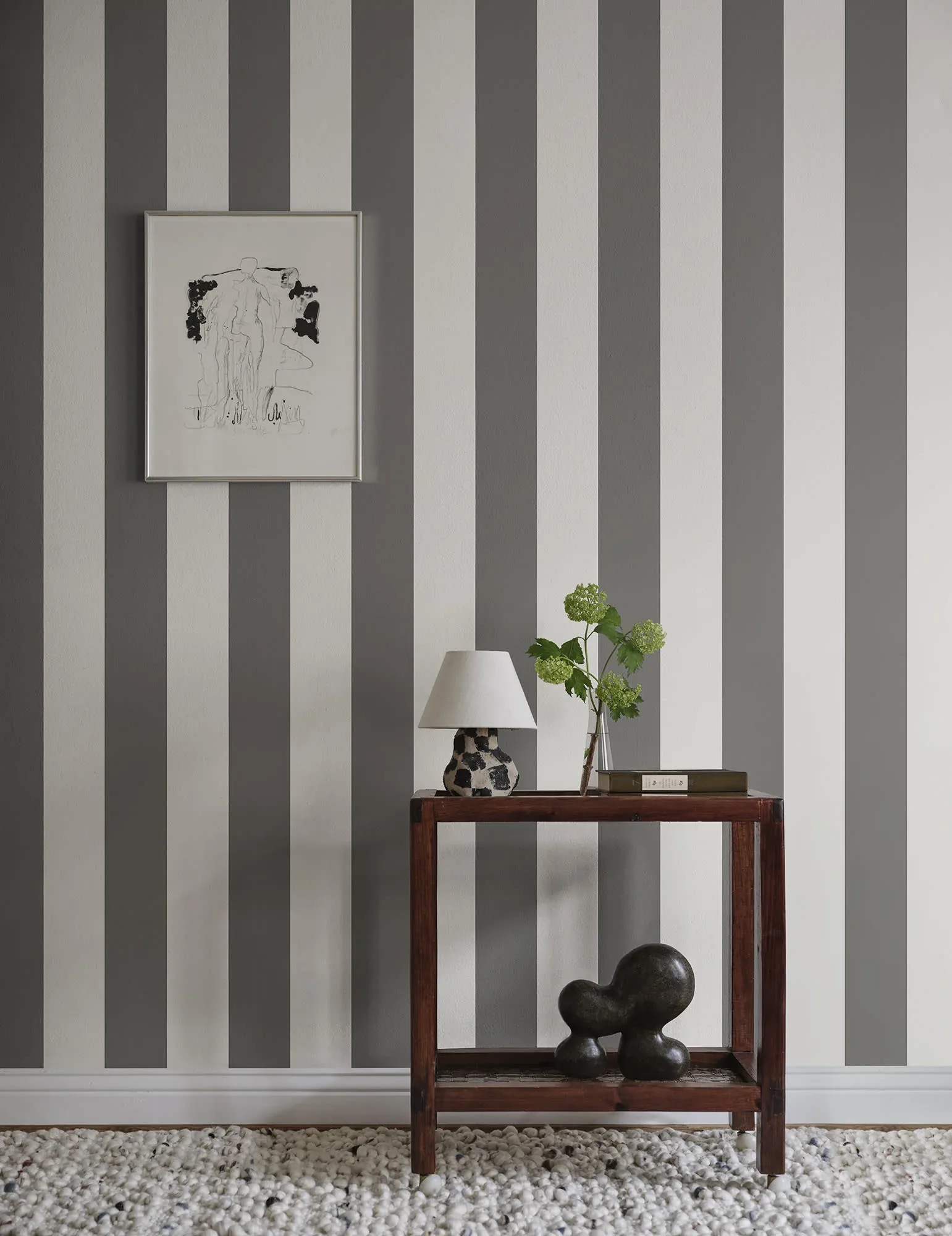 Magnus wallpaper in Dark Gray color