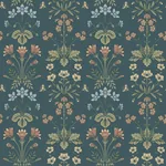 Maj wallpaper in Midnight Blue color