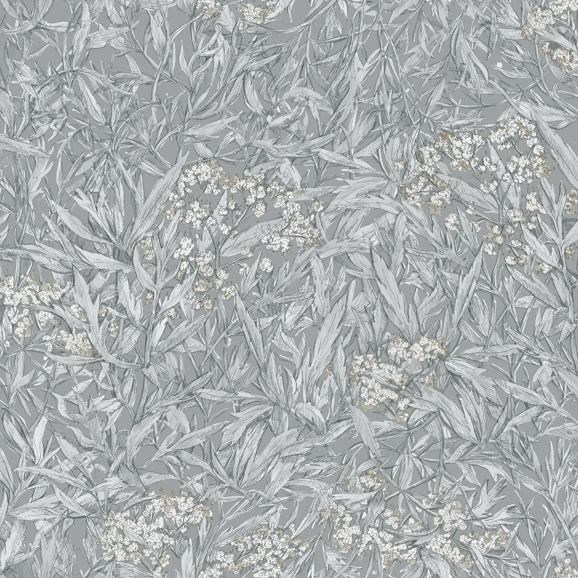 Malin wallpaper in Mineral Gray color