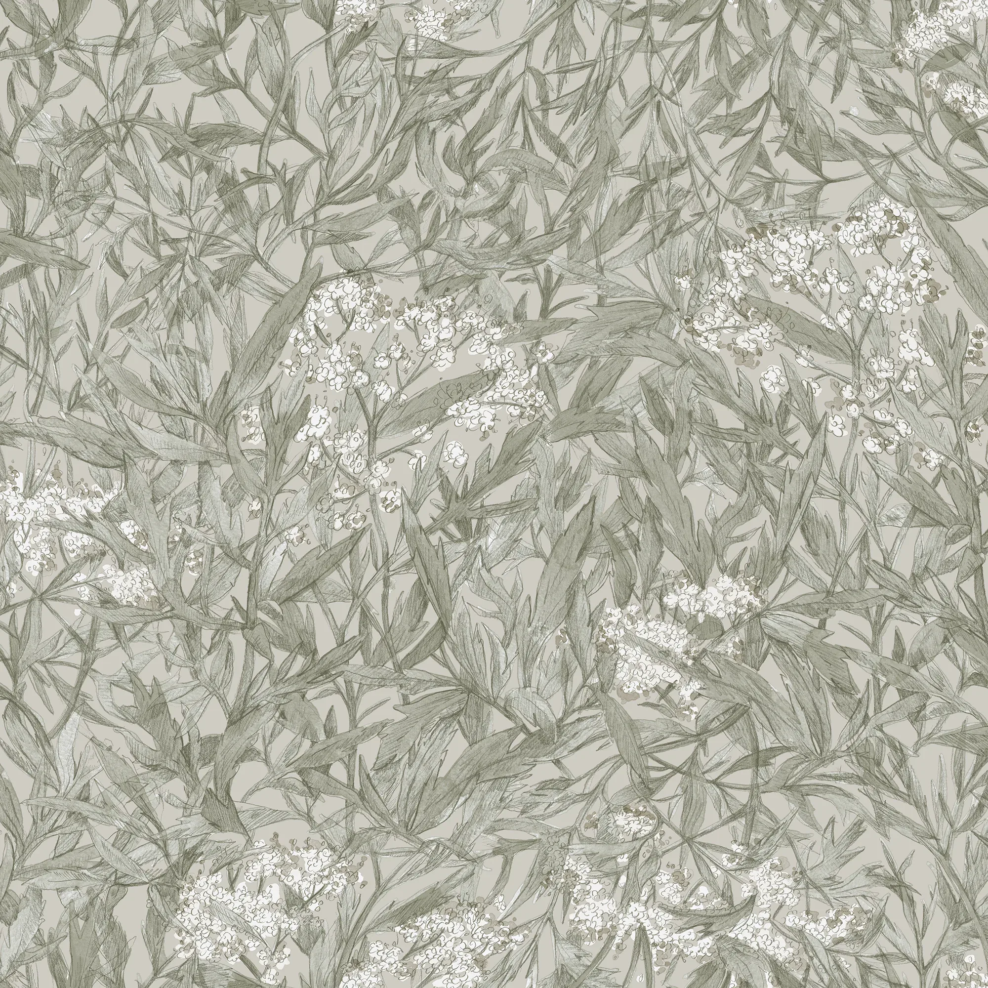 Malin wallpaper in Sage Green color