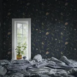 Marianne midnight blue wallpaper in color
