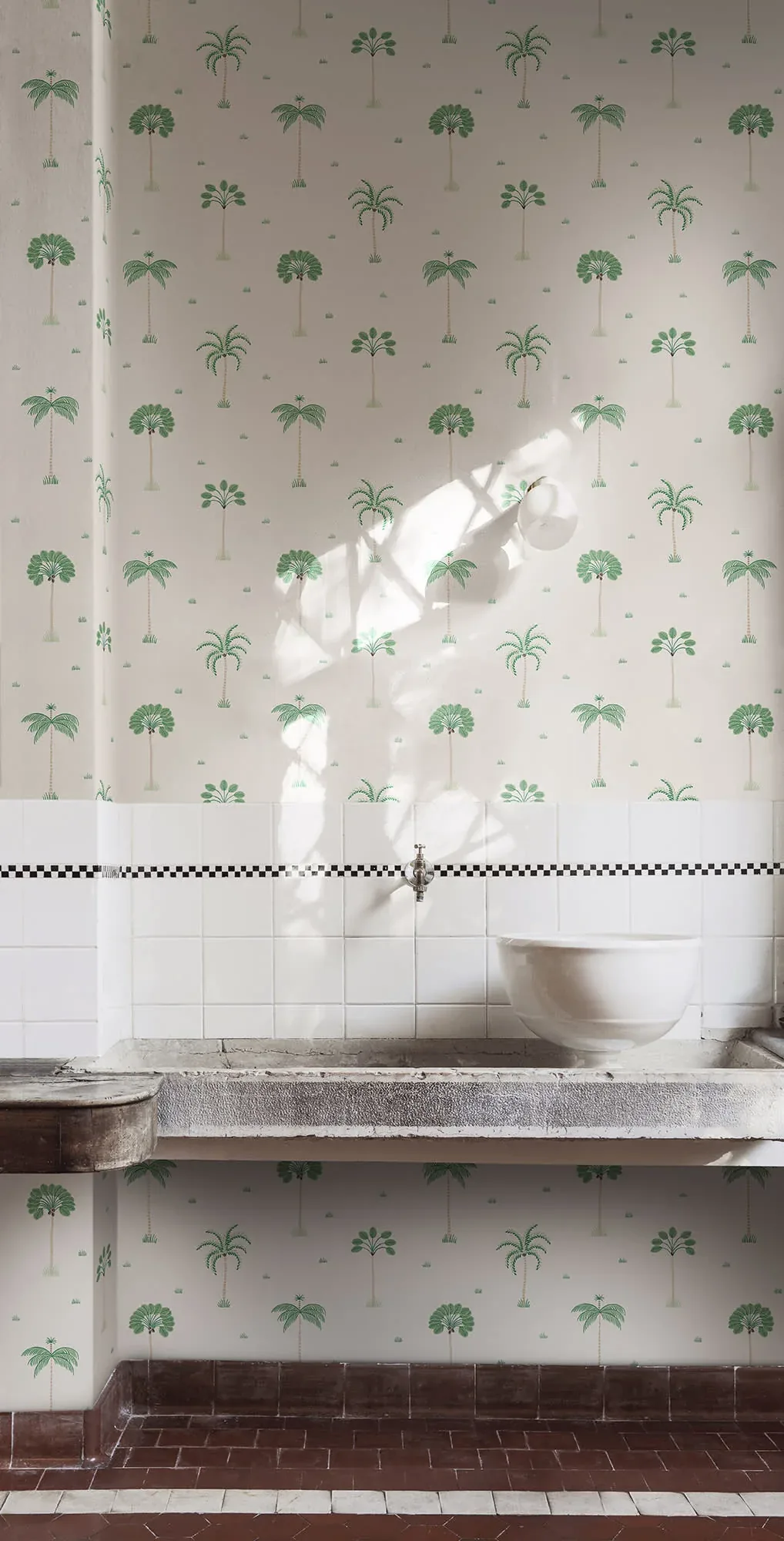 Milo wallpaper in Spring Green color