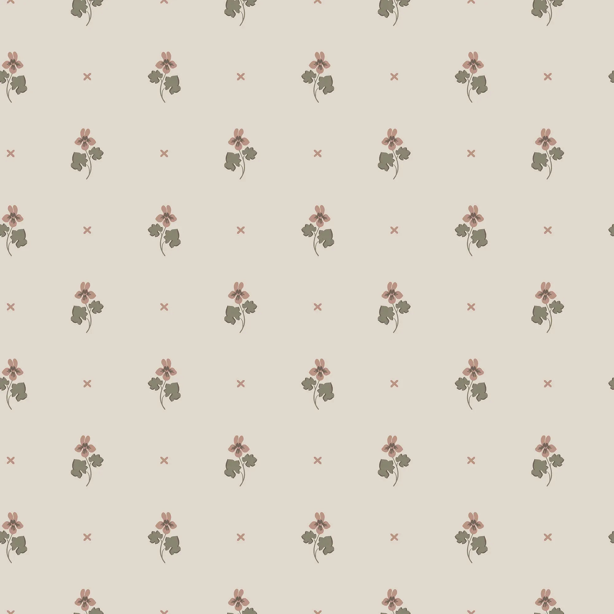Mimi wallpaper in Blush color