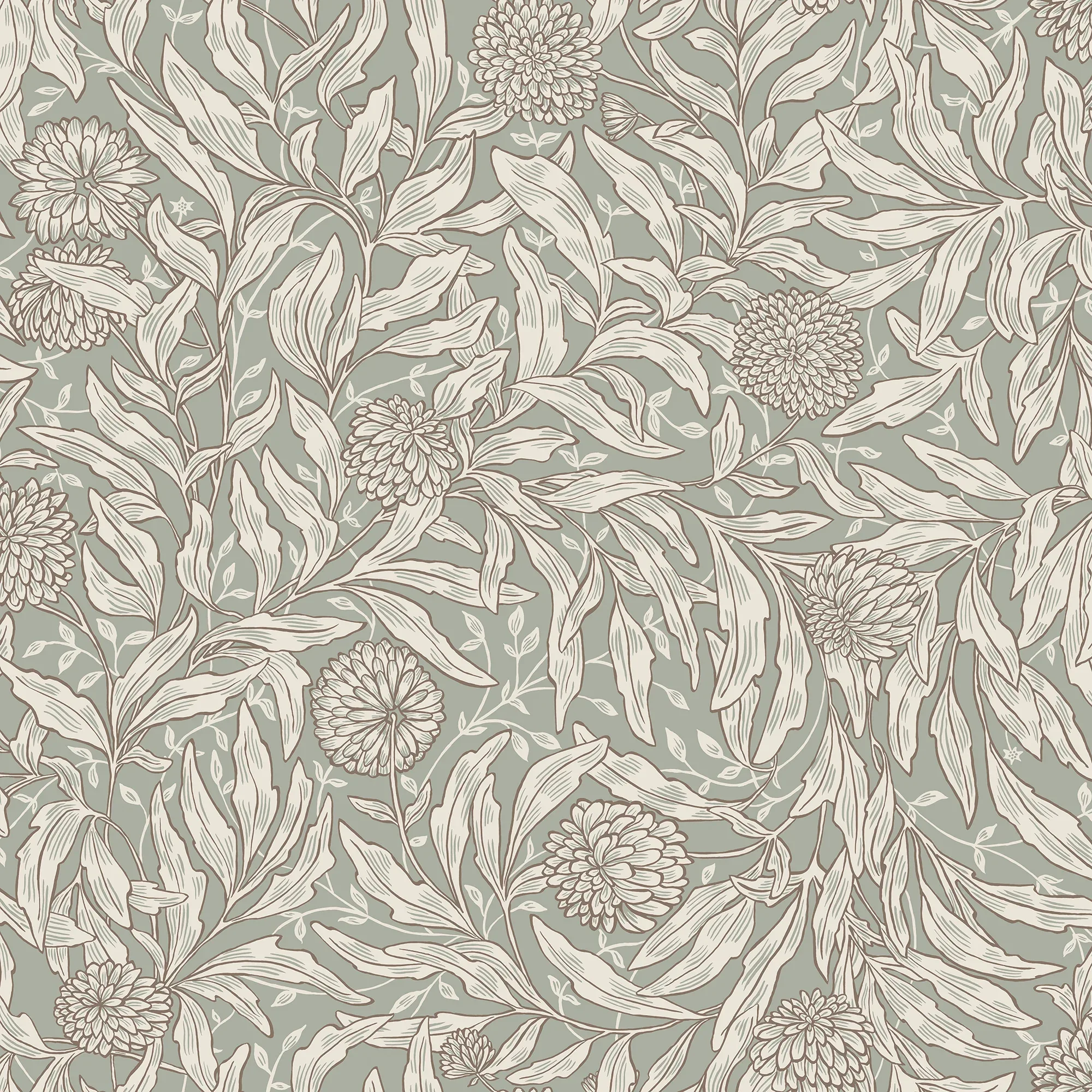Olof wallpaper in Sage Green color