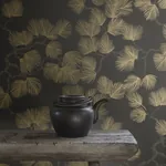 Pine wallpaper in Black color