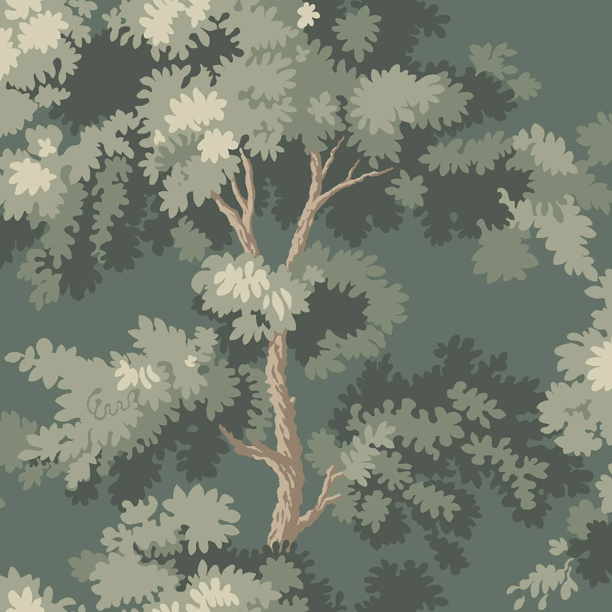 Raphael wallpaper in Moss Green color