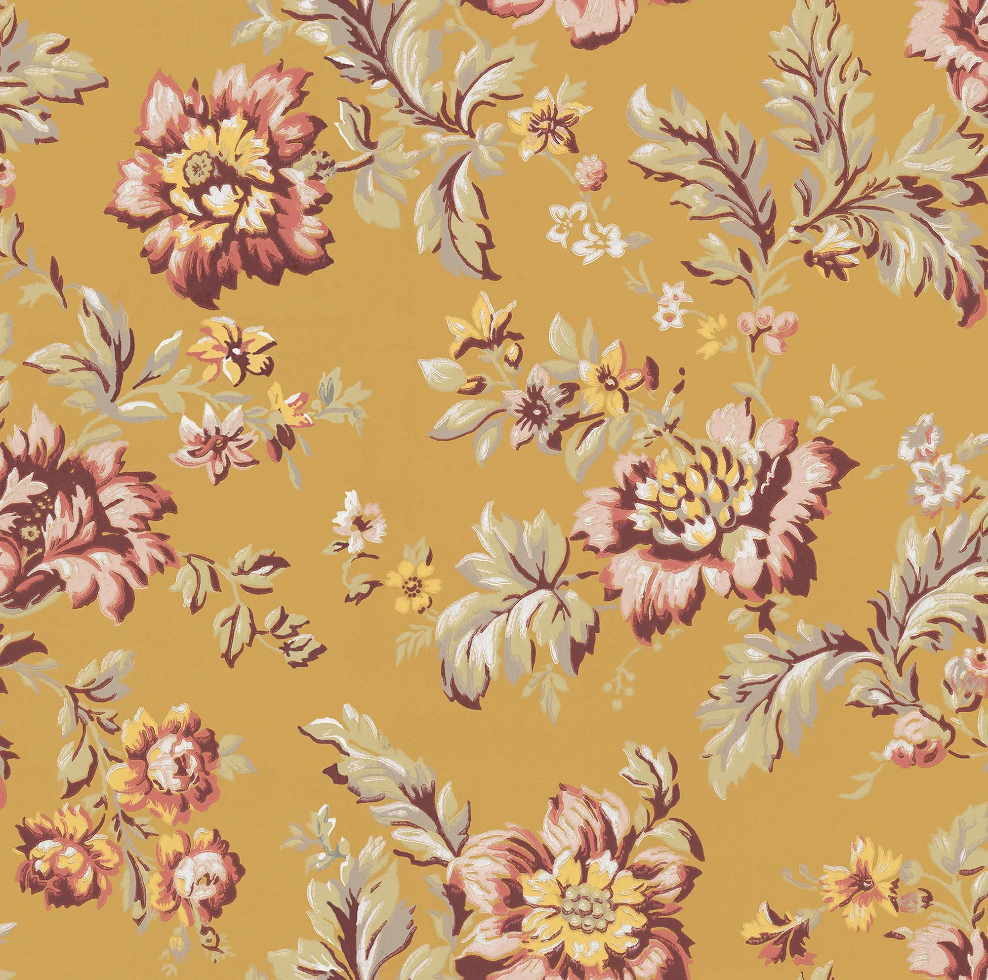 Rosenholm wallpaper in Yellow color