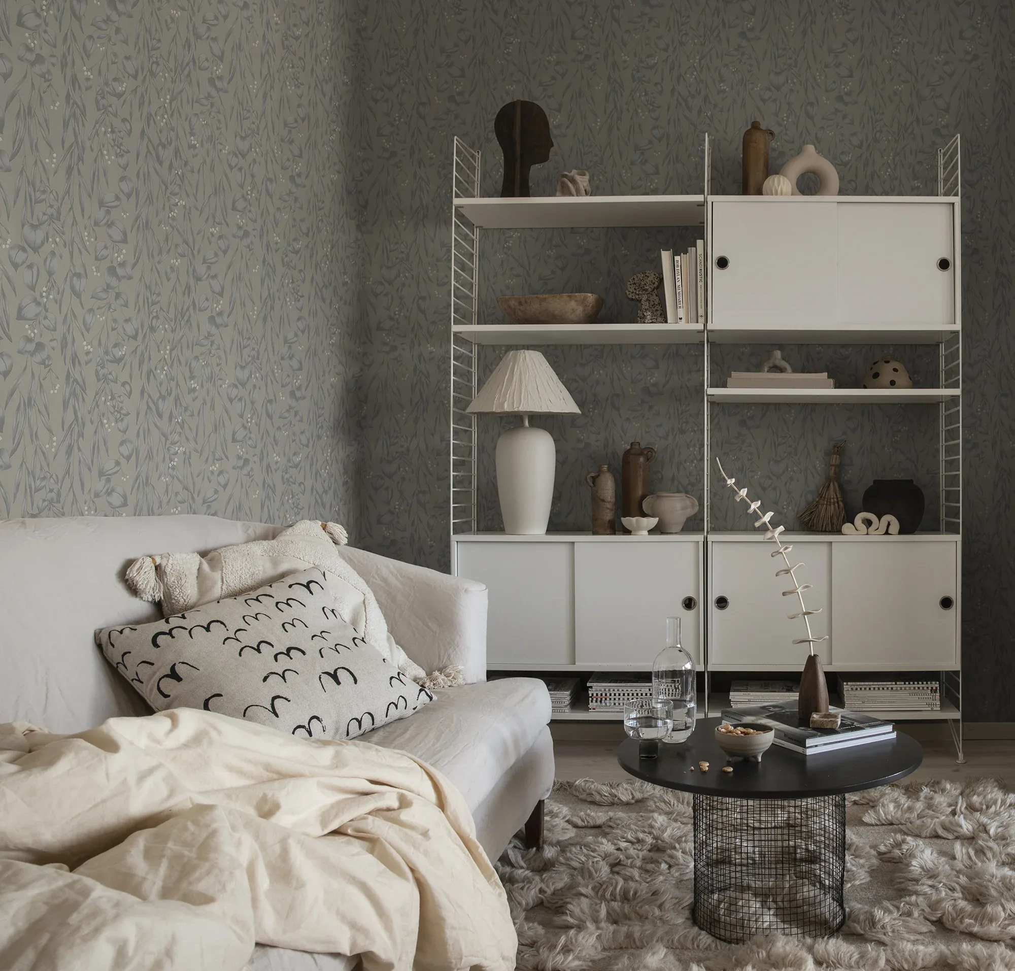 Sara misty blue Wallpaper – | Wallpaper Twins Sara misty blue wallpaper in color