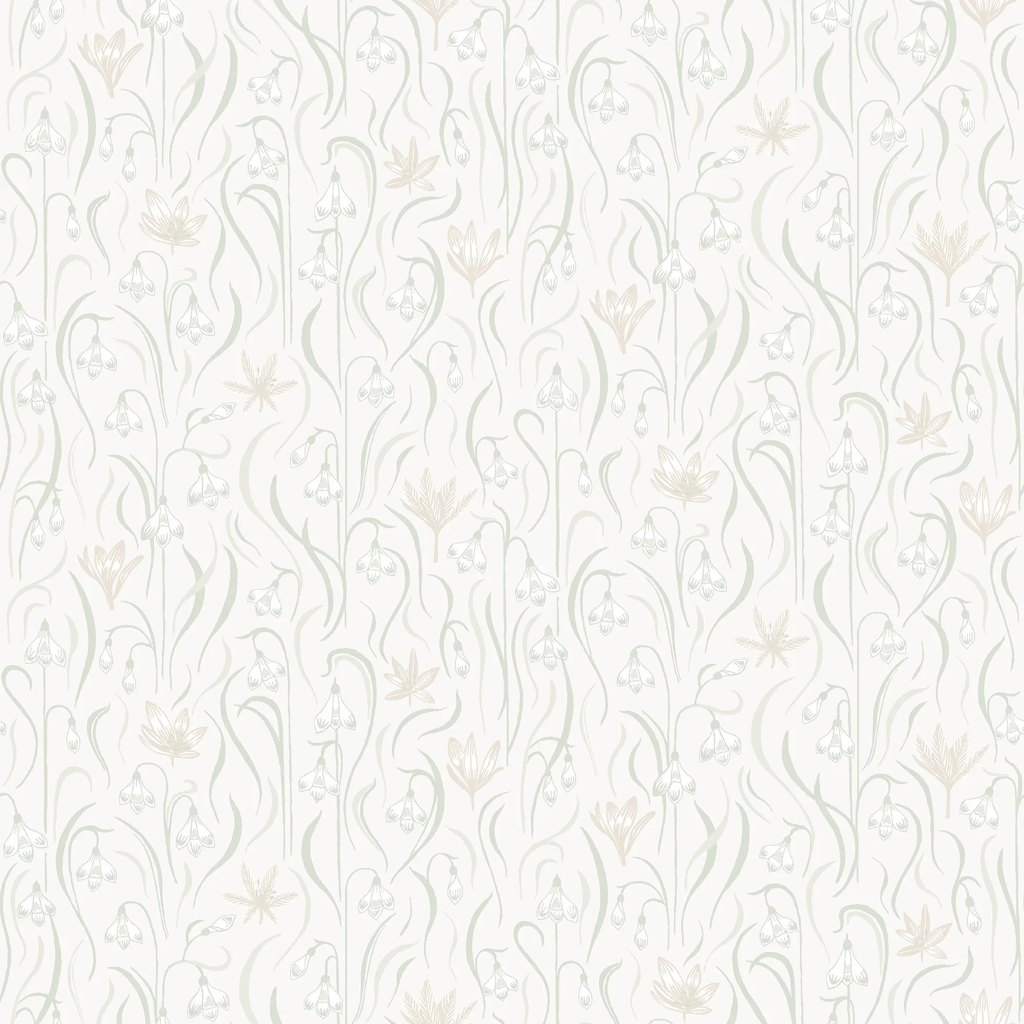 Signe wallpaper in Spring Green color
